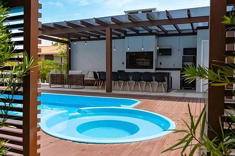 Apto 205 1D condomínio com piscina bem localizado